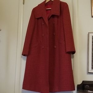Womens Vintage Harris Tweed Dbl Brested Coat